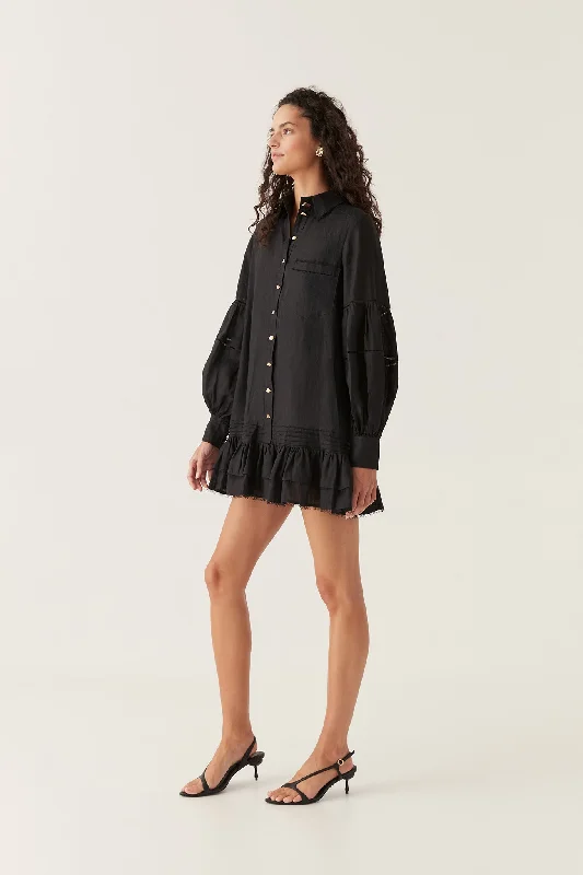 Lotus Shirt Mini Dress