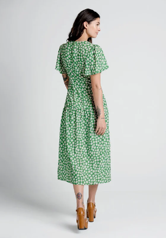 Touch Grass and Smile Midi Dress