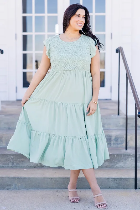 Our Sweet Memories Dress, Sage