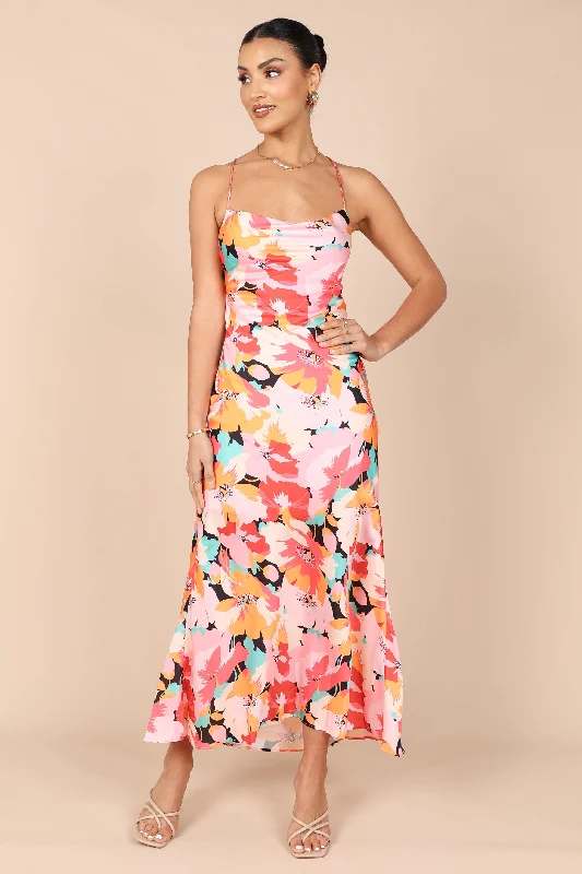 Posse Midi Slip Dress - Pink Floral