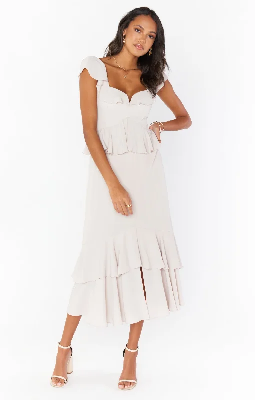 Reese Ruffle Dress ~ Show Me the Ring Crisp