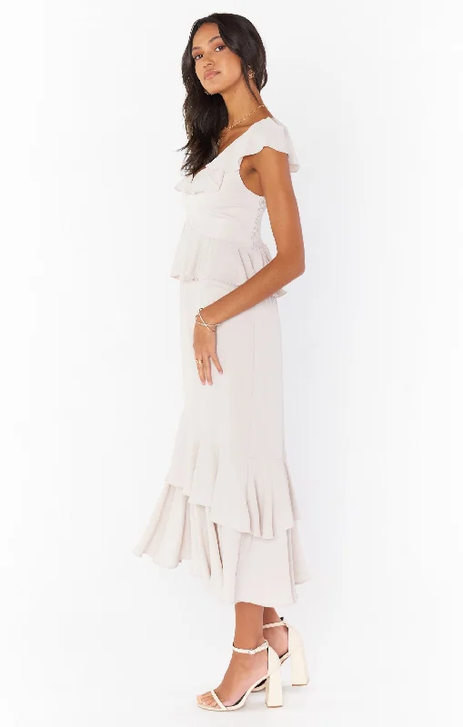 Reese Ruffle Dress ~ Show Me the Ring Crisp