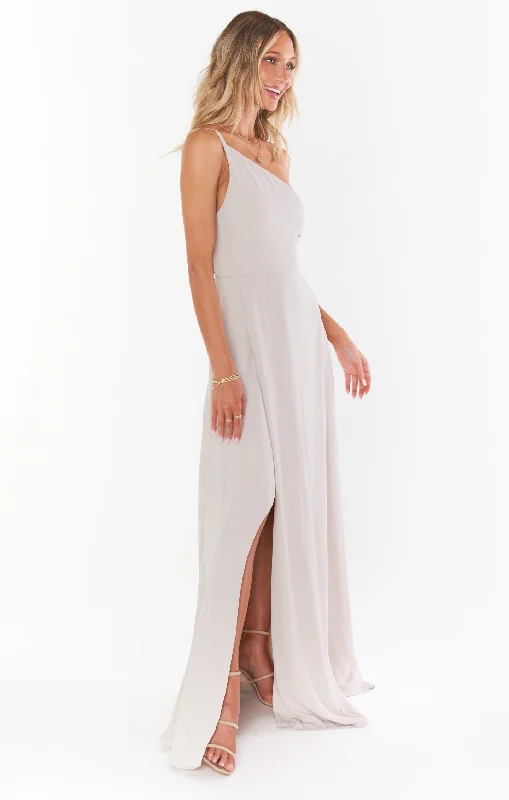 Shannon One Shoulder Dress ~ Show Me the Ring Crisp