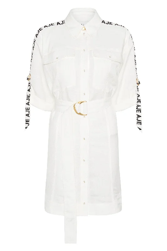 Signal Logo Shirt Mini Dress