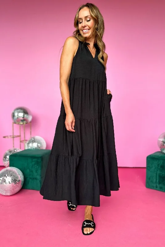 SSYS The Margot Sleeveless Maxi Dress In Black