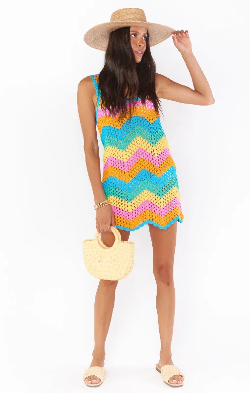 Tara Coverup Dress ~ Sea Breeze Crochet