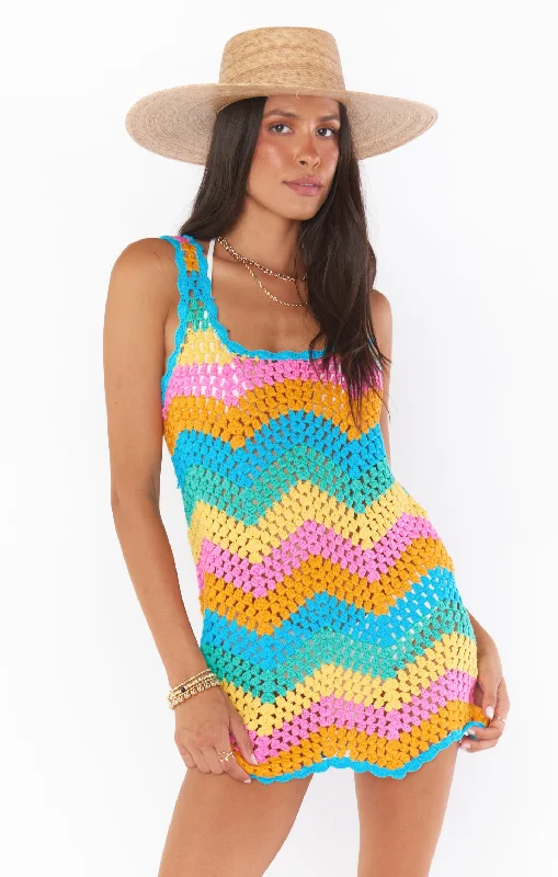 Tara Coverup Dress ~ Sea Breeze Crochet