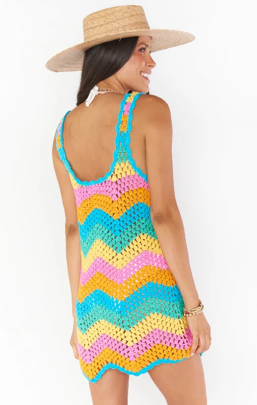 Tara Coverup Dress ~ Sea Breeze Crochet