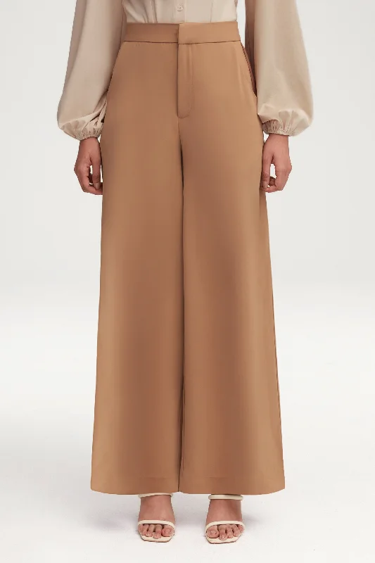 Essential Ultra Wide Leg Pants - Caffe