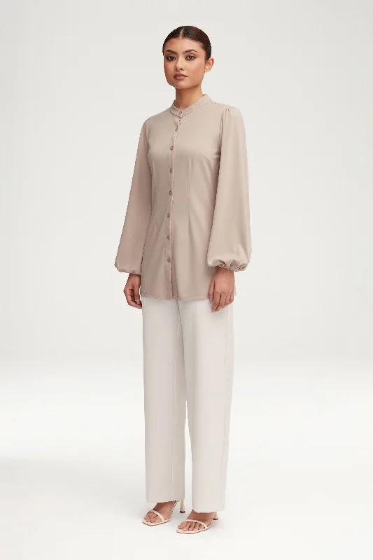 Essential Wide Leg Pants - Stone